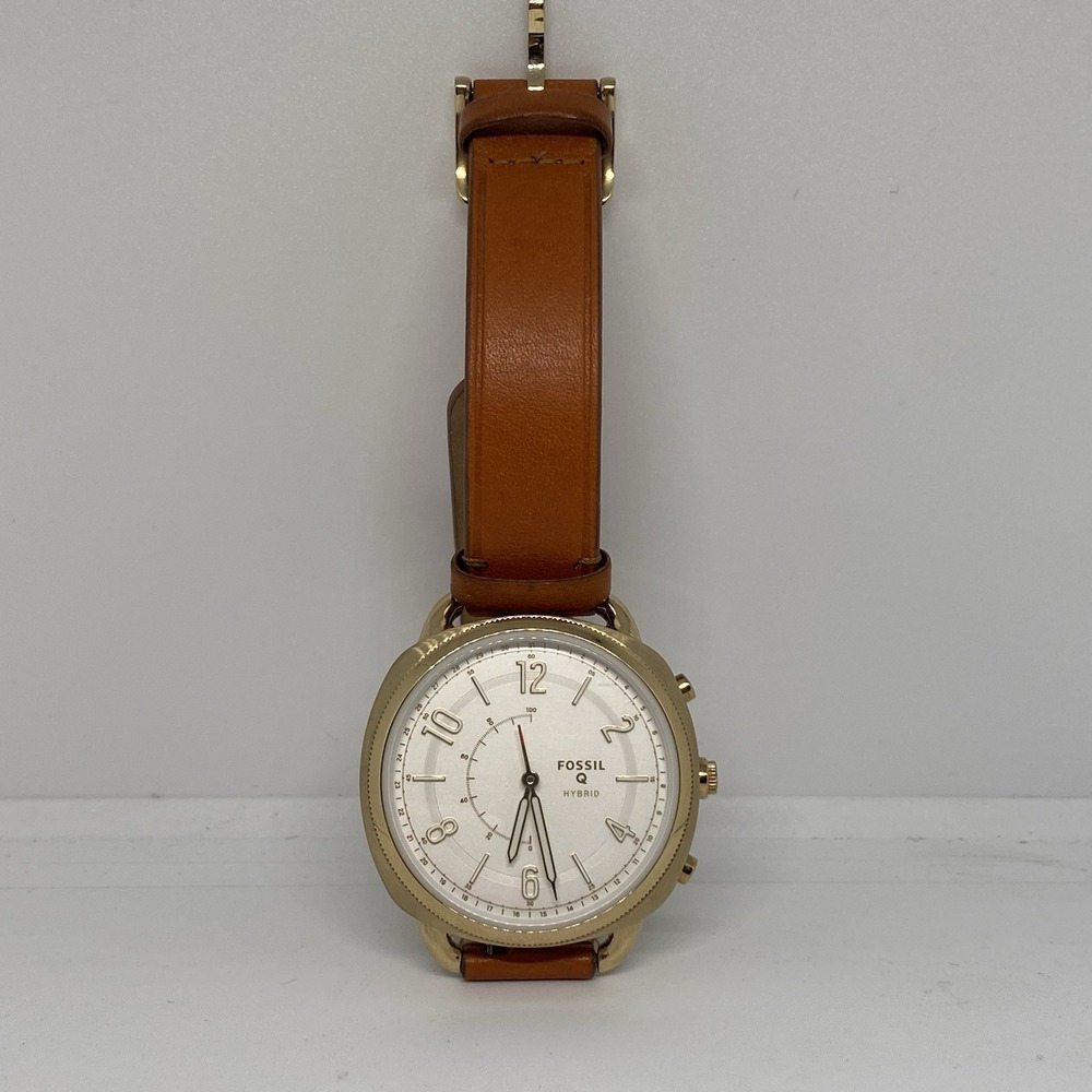 Fossil Accomplice FTW1201 Women's Brown Leather Analog Hybrid Needs Battery - Picture 2 of 4